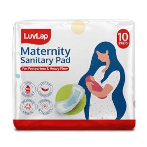 10 Pack LuvLap Maternity Pads: Extra Absorbent for Women