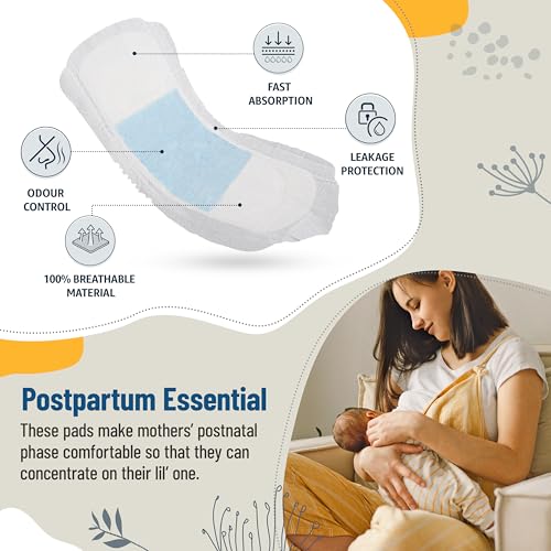 10 Pack LuvLap Maternity Pads: Extra Absorbent for Women
