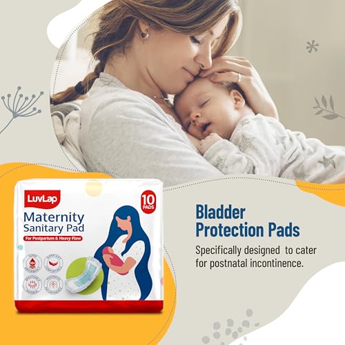10 Pack LuvLap Maternity Pads: Extra Absorbent for Women