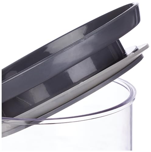 12-Piece Airtight Plastic Storage Jars - 500ml Capacity - Grey