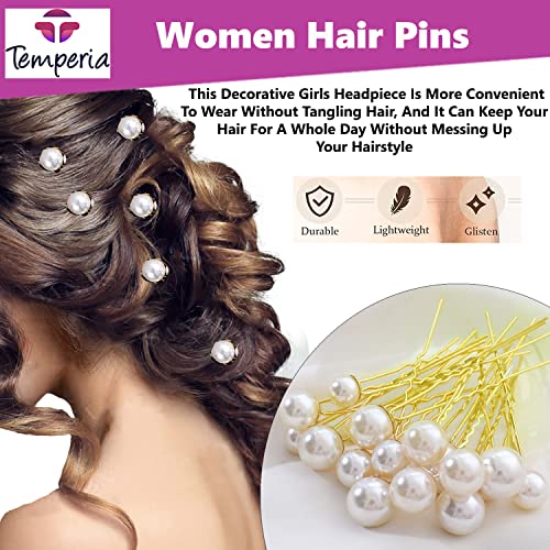 12-Piece Pearl Hair Clips and U Pins Set for Women and Girls