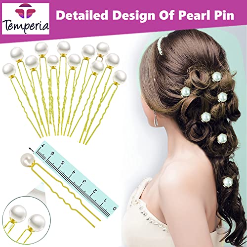 12-Piece Pearl Hair Clips and U Pins Set for Women and Girls
