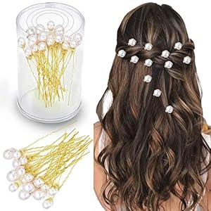 TEMPERIA-12pcs-Pearl-Hair-Accessories-for-Womens-Girls-Stylish-Decoration-Pearls-Hair-Clip-U-Pins-for-Bride-Hairstyle-For-WeddingParties-White