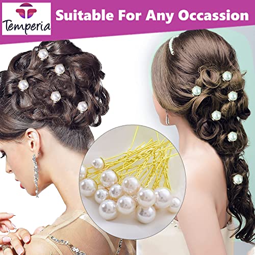 12-Piece Pearl Hair Clips and U Pins Set for Women and Girls
