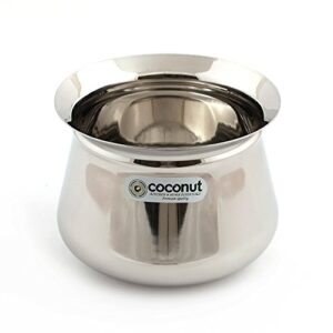 1250ml Coconut Steel Handi with Lid - Casserole Pot