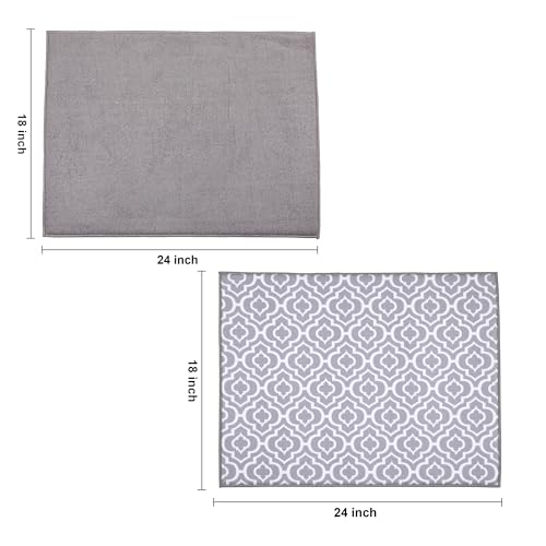 "2-Pack Microfiber Dish Drying Mat Set"