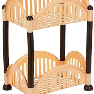 2-Tier Plastic Rack for Kitchen and Bathroom by Solimo