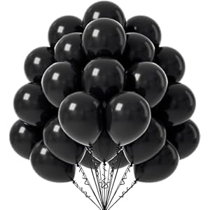 Flyloons-50-pcs-Black-Metallic-Chrome-Balloons-for-Birthday-Decoration-items-celebration-Anniversary-Girls-Boys-Men-Women