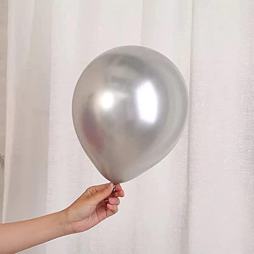 25 Pink & Silver Party Balloons by Flyloons