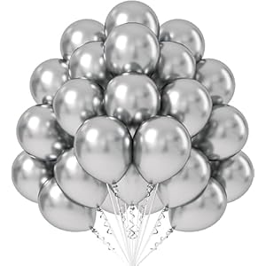 Flyloons-25-pcs-Silver-Metallic-Chrome-Balloons-for-Birthday-Decoration-items-celebration-Anniversary-Girls-Boys-Men-Women