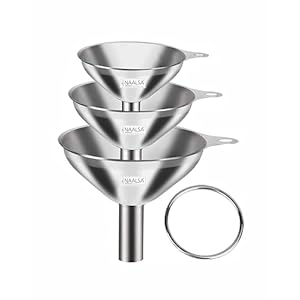 NAALSA-CROWN-3pc-Funnels-Set-SmallMediumLarge-Food-Grade-Stainless-Steel-funnel-for-oil-dispenser-for-Ghee-Liquids-Essential-Oils-Powder-funnel-for-kitchen-use