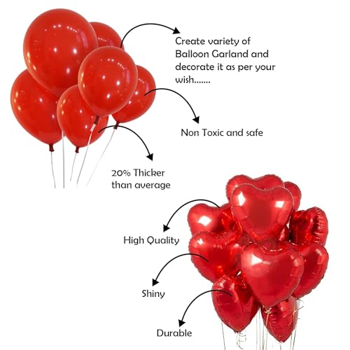 33-Piece Love Balloons Anniversary Decoration Set by Party Propz