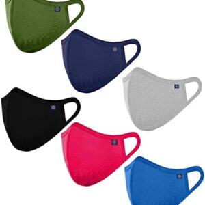 6 Pack of Ocean Race Cotton Reusable Face Masks - Unisex