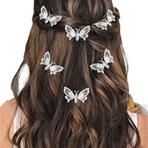 6-Pack TEMPERIA Butterfly Hair Pins for Women and Girls