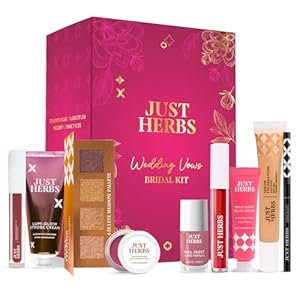 Just-Herbs-Wedding-Kit-Glam-Essentials-with-Matte-Lipstick-Lip-Cheek-Tint-Strobe-Cream-Kajal-Sindoor-Eyeshadow-Palette-Nail-Paint-Serum-Foundation-Blush-Drops-All-in-One-Makeup-Gifting-Kit-for-Women-P
