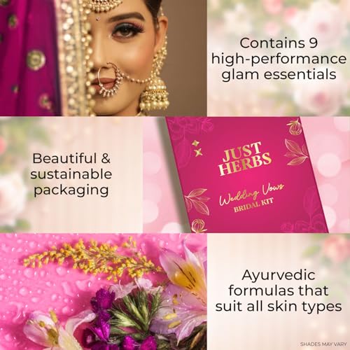 All-Natural Wedding Makeup Kit for Women - 9-Piece Gift Set