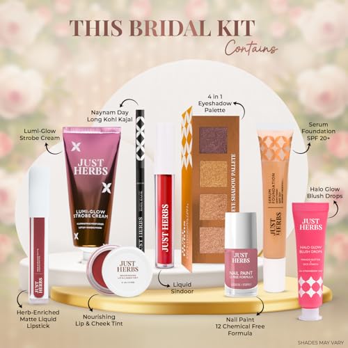 All-Natural Wedding Makeup Kit for Women - 9-Piece Gift Set