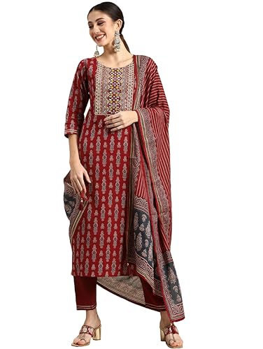 "Alvami Printed Women's Kurta Pant Set with Dupatta"