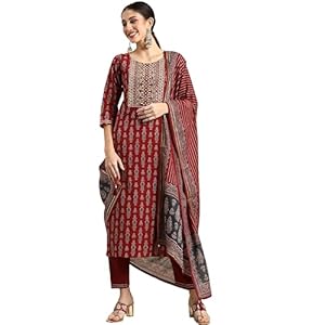 Alvami-Women-Printed-Kurta-and-Pant-Set-with-Dupatta