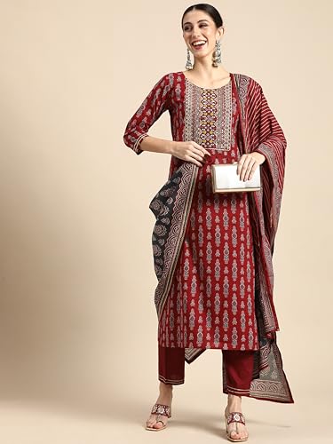 "Alvami Printed Women's Kurta Pant Set with Dupatta"