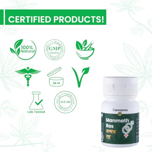 Ayurvedic Cannarma Manmath Ras Tablets for Stamina and Energy