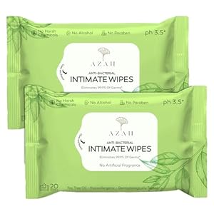 AZAH-Intimate-Wipes-for-Women-AntiBacterial-Vaginal-Wipes-Pack-of-40-pH-Balanced-Feminine-Wipes-All-Natural-Ingredients-for-Daily-Hygiene-Travel-Friendly-Wet-Wipes-for-Face-and-Private-Parts
