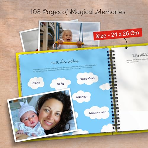 Baby Memory Book and Photo Album for the First 5 Years - 108 Pages