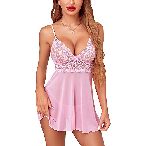 Baby Pink Babydoll Bikini Set for Women in Large Size