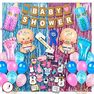 Party-Propz-Baby-Shower-Decoration-Items-92pcs-Baby-Shower-Decorations-Mom-To-Be-Decoration-Items-Set-Baby-Shower-Props-For-Decorations-Maternity-Shoot-Props-Accessories-Baby-Shower-Balloons
