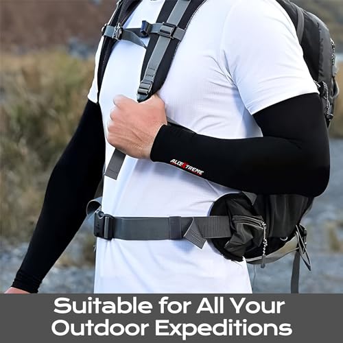 Black Arm Sleeves for Men and Women - Allextreme Sports Gear