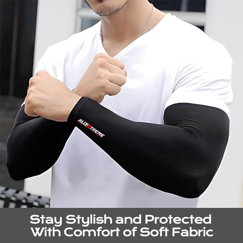 Black Arm Sleeves for Men and Women - Allextreme Sports Gear