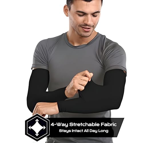 Black Arm Sleeves for Men and Women - Allextreme Sports Gear