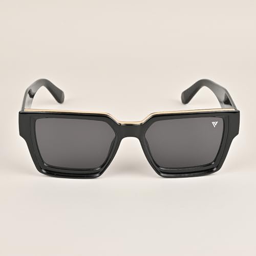 Black Square UV Sunglasses for Men and Women - Voyage Collection