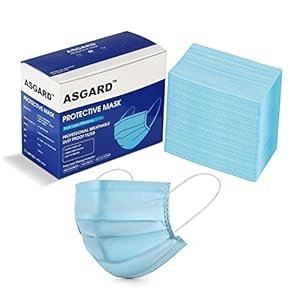ASGARD-Melt-Blown-Fabric-Disposable-Face-Mask-with-Nose-Clip-Blue-Pack-of-50-for-Unisex