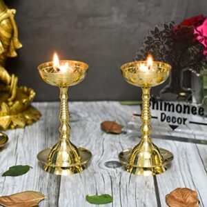 Brass Nanda Bowl Diya Set - 5.5" (Pack of 2)
