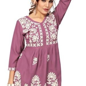 Chikankari Cotton Kurti Tops for Women and Girls by Bee M Pee