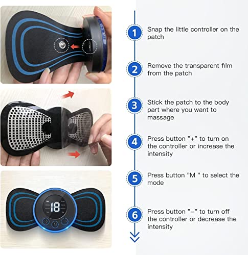Compact Rechargeable Full Body EMS Massager - 8 Modes
