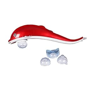 Concepta-Corded-Electric-Dolphin-Handheld-Massager-with-Vibration-Magnetic-Far-Infrared-Therapy-for-Pain-Stress-Relief-For-Men-Women-Red-White-Colour
