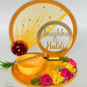 Customized Wedding Haldi Platter Thali for Ceremony