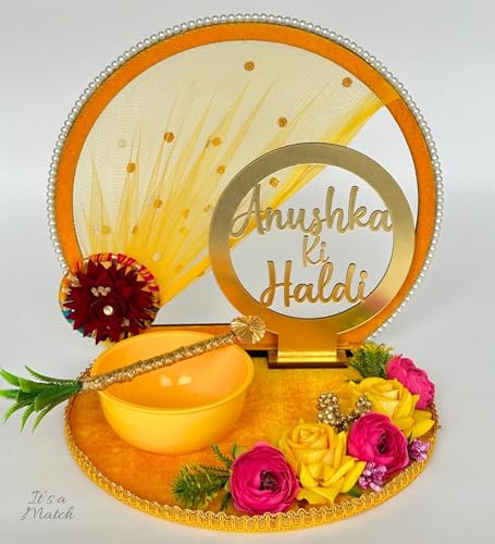 Customized Wedding Haldi Platter Thali for Ceremony