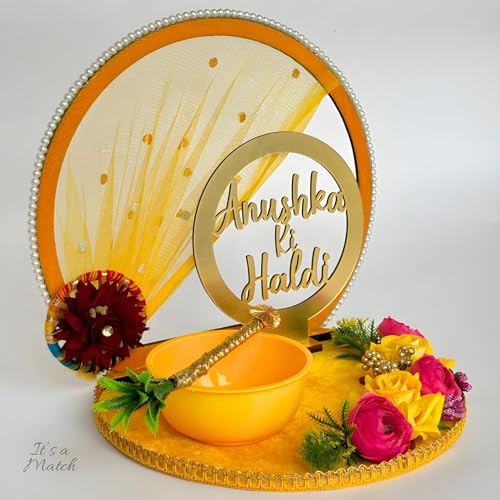 Customized Wedding Haldi Platter Thali for Ceremony