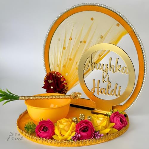 Customized Wedding Haldi Platter Thali for Ceremony