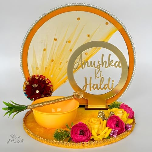 Customized Wedding Haldi Platter Thali for Ceremony