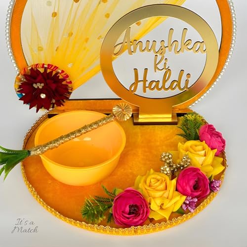 Customized Wedding Haldi Platter Thali for Ceremony
