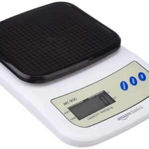 Digital Kitchen Scale by Amazon Basics, 1g–10kg Capacity, Black