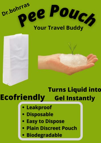 Dr. BOHRRAS 800ml Gel Travel Toilet Pee Pouch Bags - 10 Pack
