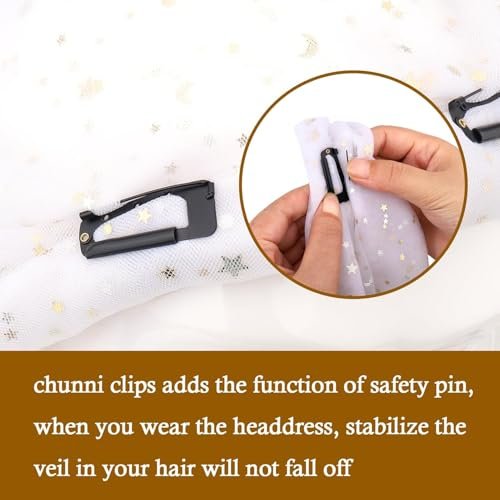 Dupatta & Wig Grip Clips Set for Women and Men