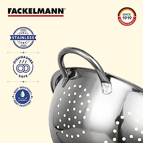 Durable Rust-Free Steel Colander by Fackelmann - 24CM