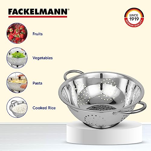 Durable Rust-Free Steel Colander by Fackelmann - 24CM
