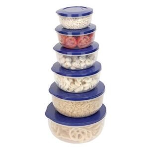 Eco-Friendly 6-Piece Food Storage Container Set in Dark Blue